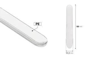Spatula for cream plastic (PE) transparent 68 mm - 50 pcs-2