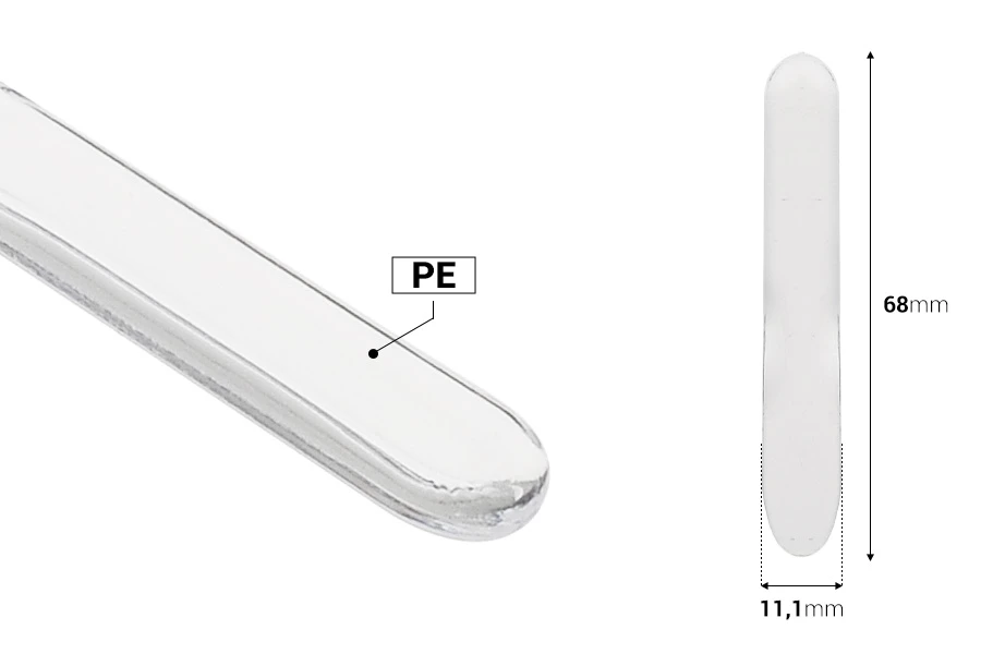 Spatula for cream plastic (PE) transparent 68 mm - 50 pcs Spatula for cream plastic (PE) transparent 68 mm - 50 pcs