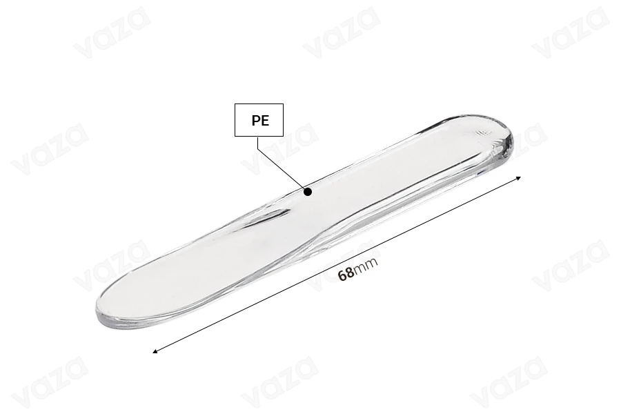 Plastikspachtel für Cremes (PE) transparent 68 mm - 50 Stk-bildgruppe
