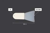 Silicone spatula 62 mm with plastic (PE) handle for cream - 12 pcs Silicone spatula 62 mm with plastic (PE) handle for cream - 12 pcs
