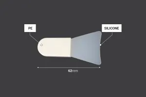 Σπάτουλα σιλικόνης 62 mm με πλαστική (PE) λαβή για κρέμα - 12 τμχ-2