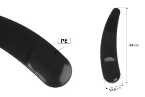 Σπάτουλα 54 mm πλαστική (PE) σε μαύρο χρώμα για κρέμα - 50 τμχ-2