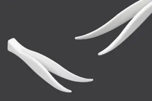 Pliers - plastic pincers (PE) white 71 mm - 24 pcs-1