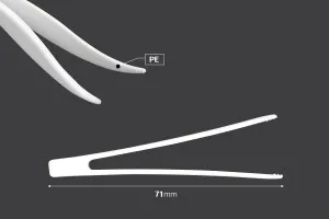 Pliers - plastic pincers (PE) white 71 mm - 24 pcs-2