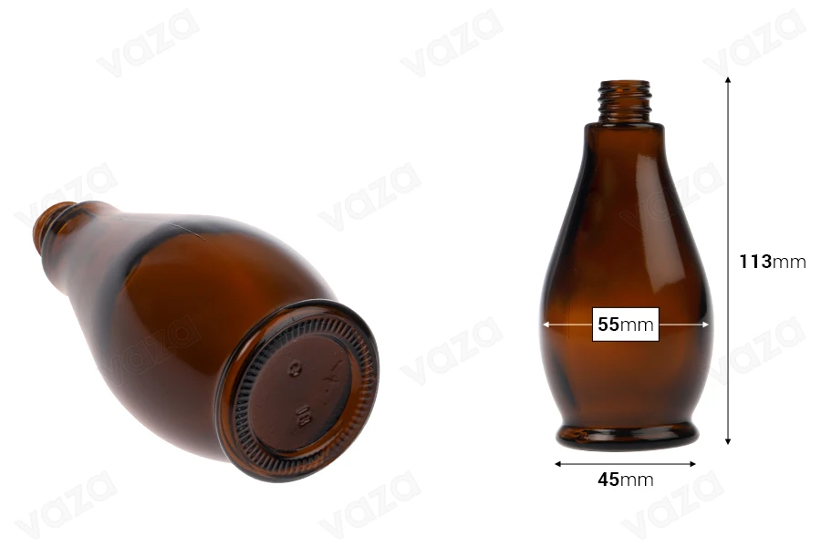 Flasche für ätherische Öle 100 ml Glasbonbon (PP18)-bildabmessungen