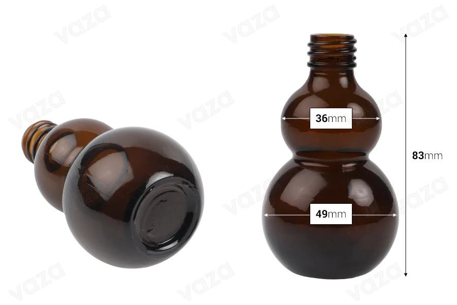 Μπουκαλάκι αιθέριων ελαίων 50 ml γυάλινο καραμελέ (PP18)-εικόνα_διαστάσεις