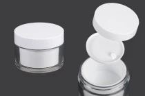 Bαζάκι δίπατο για κρέμα 30 ml με καπάκι και πλαστικό παρέμβυσμα - 6 τμχ Bαζάκι δίπατο για κρέμα 30 ml με καπάκι και πλαστικό παρέμβυσμα - 6 τμχ