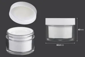Doppelseitiges Cremetiegel 30ml mit Deckel und Kunststoffverschluss-2