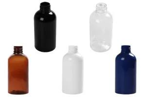 150ml PET bottle in different colors with PP 24/410 finish  - available in a package with 12 pcs