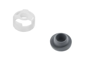 Bouchon de sécurité blanc en plastique avec capuchon en silicone - 12 pcs-1