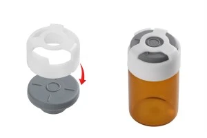 Bouchon de sécurité blanc en plastique avec capuchon en silicone - 12 pcs-5