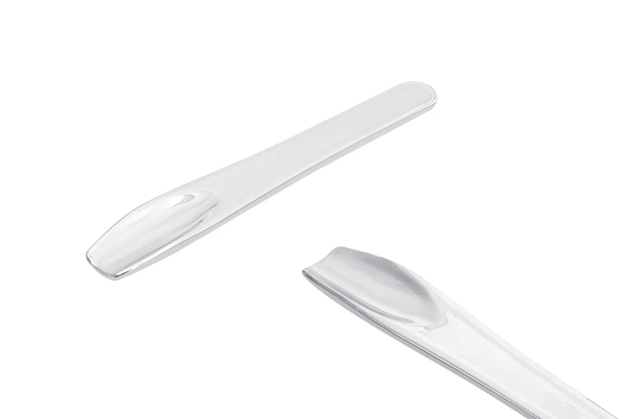 Σπάτουλα για κρέμα πλαστική (PE) ασημί 71x11 mm - 24 τμχ Σπάτουλα για κρέμα πλαστική (PE) ασημί 71x11 mm - 24 τμχ