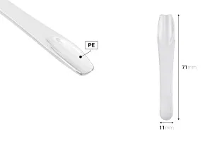 Kosmetikspatel (PE) für Creme silber 71x11mm - 24 Stücke-2