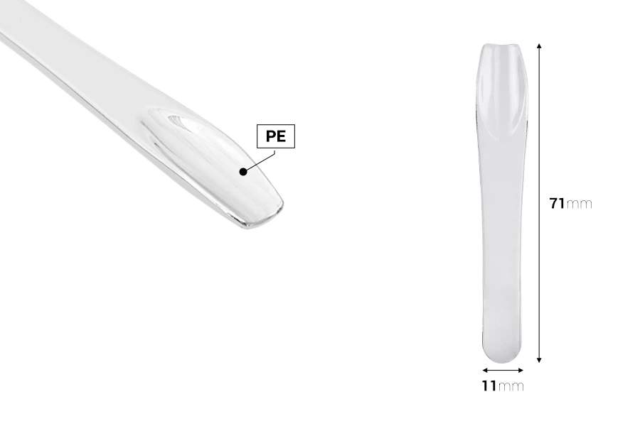Σπάτουλα για κρέμα πλαστική (PE) ασημί 71x11 mm - 24 τμχ Σπάτουλα για κρέμα πλαστική (PE) ασημί 71x11 mm - 24 τμχ
