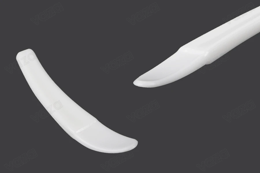 White plastic (PE) cosmetic spatula in size 51x9 mm - 24 pcs-image_product