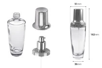 Γυάλινο μπουκαλάκι 100ml με αντλία και ιδιαίτερο καπάκι Γυάλινο μπουκαλάκι 100ml με αντλία και ιδιαίτερο καπάκι