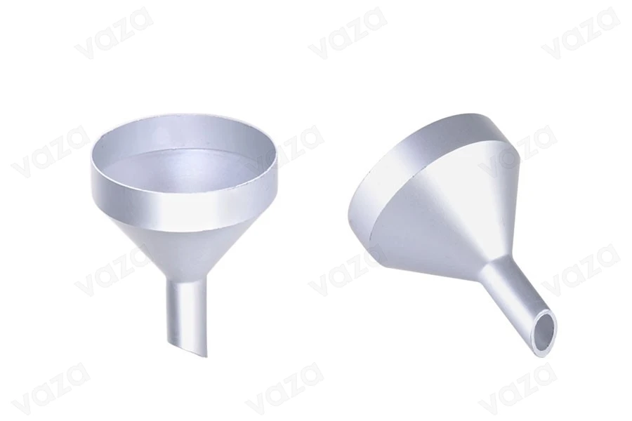 Imbuto di alluminio in color argento opaco – diametro 44 mm (diametro dell'asta 10 mm) Imbuto di alluminio in color argento opaco – diametro 44 mm (diametro dell'asta 10 mm)-immagine_prodotto
