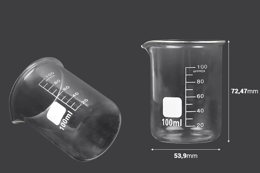 Ποτήρι ζέσεως 100 ml γυάλινο κυλινδρικό
