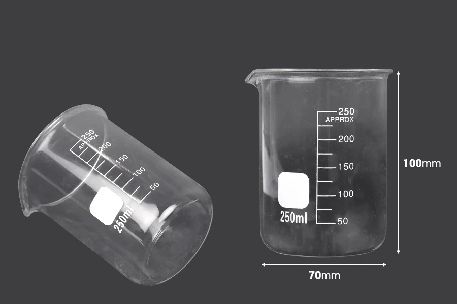Becherglas 250ml Glaszylinder Becherglas 250ml Glaszylinder