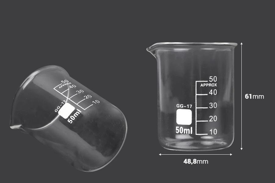 Ποτήρι ζέσεως 50 ml γυάλινο κυλινδρικό Ποτήρι ζέσεως 50 ml γυάλινο κυλινδρικό