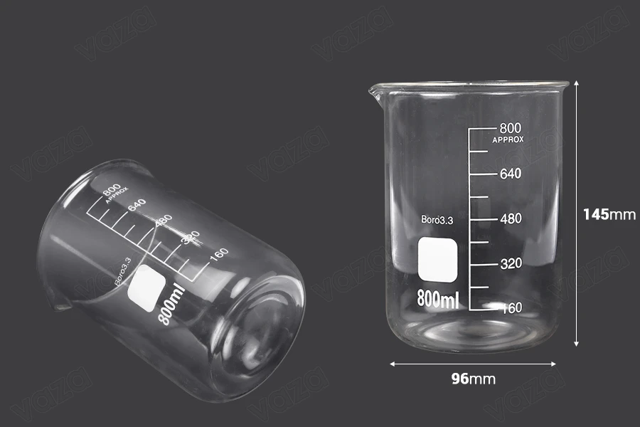 Beaker qelqi cilindrik 800 ml.-imazh_dimensione