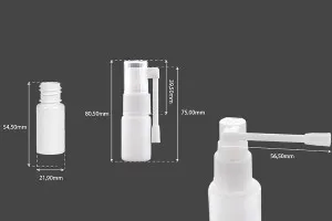 Flacon en plastique de 10 ml avec pompe de pulvérisation locale pour usage pharmaceutique - 12 pcs-2