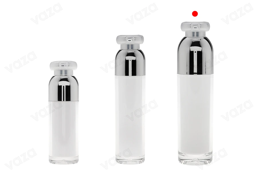 Μπουκαλάκι πολυτελείας 100 ml ακρυλικό (διάφανο εξωτερικά και λευκό εσωτερικά) με αντλία κρέμας και προστατευτικό καπάκι Μπουκαλάκι πολυτελείας 100 ml ακρυλικό (διάφανο εξωτερικά και λευκό εσωτερικά) με αντλία κρέμας και προστατευτικό καπάκι-εικόνα_σύνθεση