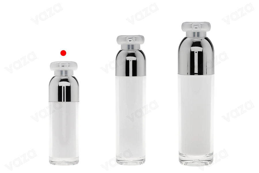 Μπουκαλάκι πολυτελείας 30 ml airless ακρυλικό (διάφανο εξωτερικά και λευκό εσωτερικά) με αντλία κρέμας και προστατευτικό καπάκι Μπουκαλάκι πολυτελείας 30 ml airless ακρυλικό (διάφανο εξωτερικά και λευκό εσωτερικά) με αντλία κρέμας και προστατευτικό καπάκι-εικόνα_σύνθεση