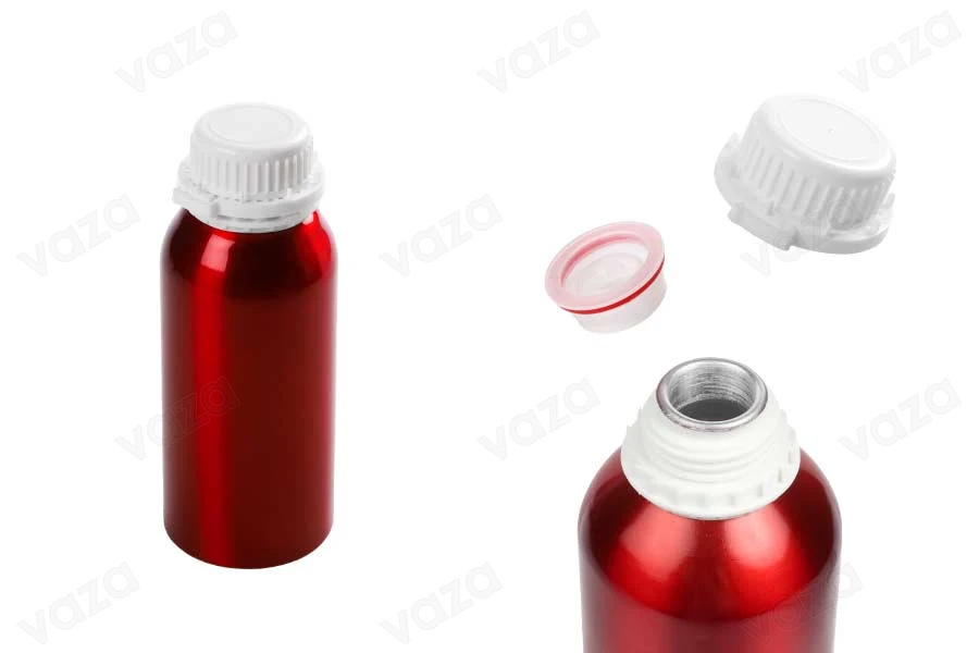 Aluminum fragrance oil bottle 1000 ml with inner stopper and cap for essential oils and alcohol solvents-εικόνα_προϊοντική