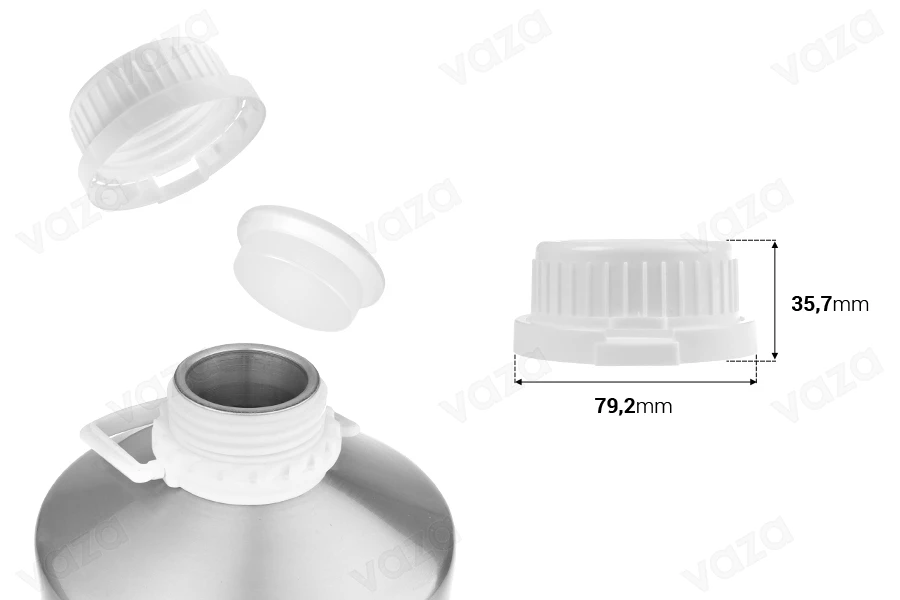 Bouchon et capsule de sécurité pour bouteilles en aluminium 101-86 Bouchon et capsule de sécurité pour bouteilles en aluminium 101-86-photo_dimensions