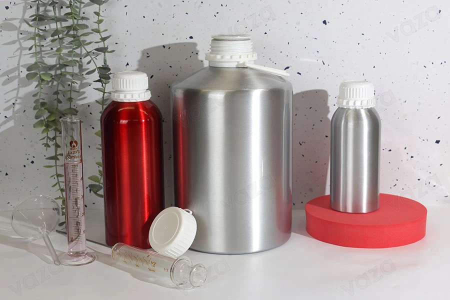 Bouchon et capsule de sécurité pour bouteilles en aluminium 101-86 Bouchon et capsule de sécurité pour bouteilles en aluminium 101-86-photo_groupe