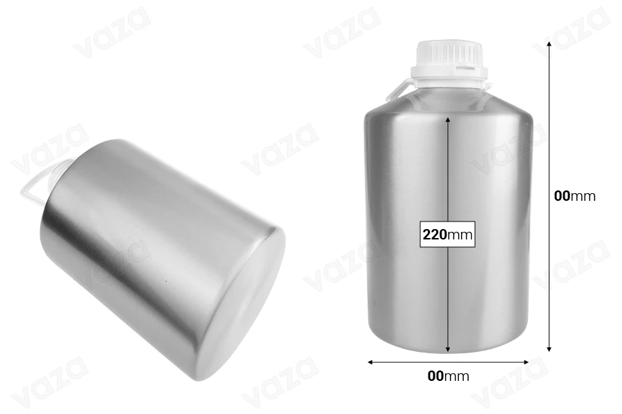 5000 ml Aluminiumflasche mit Schraubverschluss zur Aufbewahrung von Essenzen und Parfüms-bildabmessungen