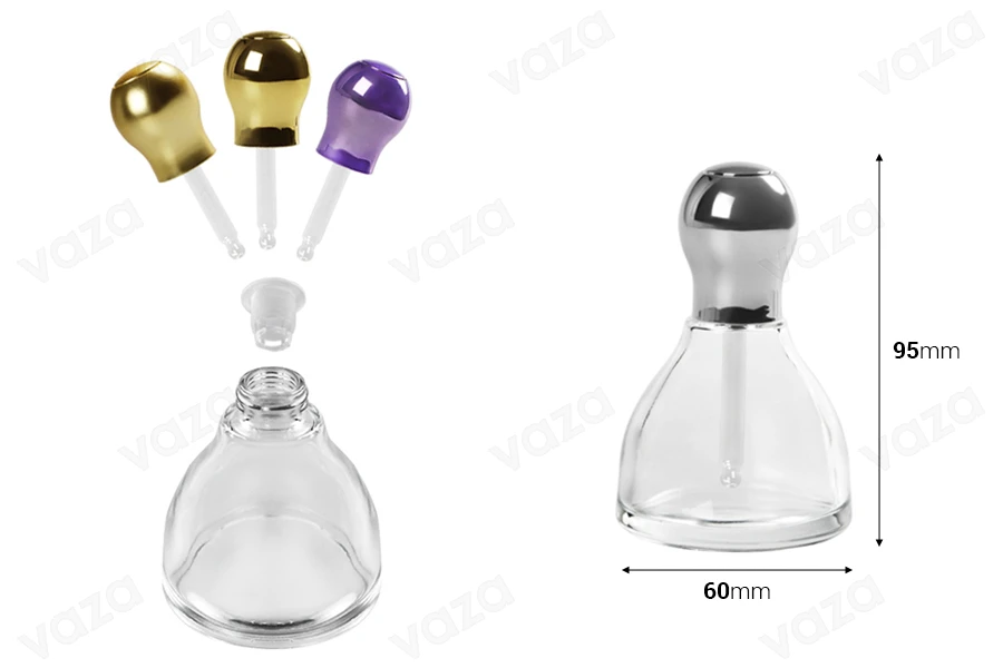 Flasche 50 ml Glas mit Pipette, Deckel und Deckel in verschiedenen Farben Flasche 50 ml Glas mit Pipette, Deckel und Deckel in verschiedenen Farben-εικόνα_διαστάσεις