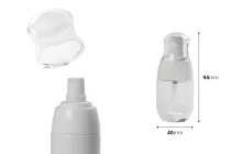 Μπουκαλάκι PET 30 ml με λευκή αντλία και διάφανο καπάκι Μπουκαλάκι PET 30 ml με λευκή αντλία και διάφανο καπάκι