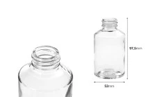 Bouteille en verre cylindrique de 100 ml Bouteille en verre cylindrique de 100 ml
