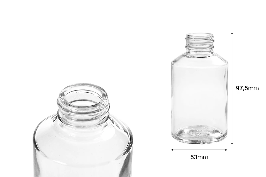 Bouteille en verre cylindrique de 100 ml Bouteille en verre cylindrique de 100 ml
