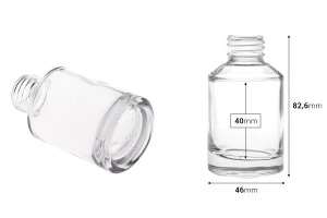 Bouteille en verre cylindrique de 50 ml-2