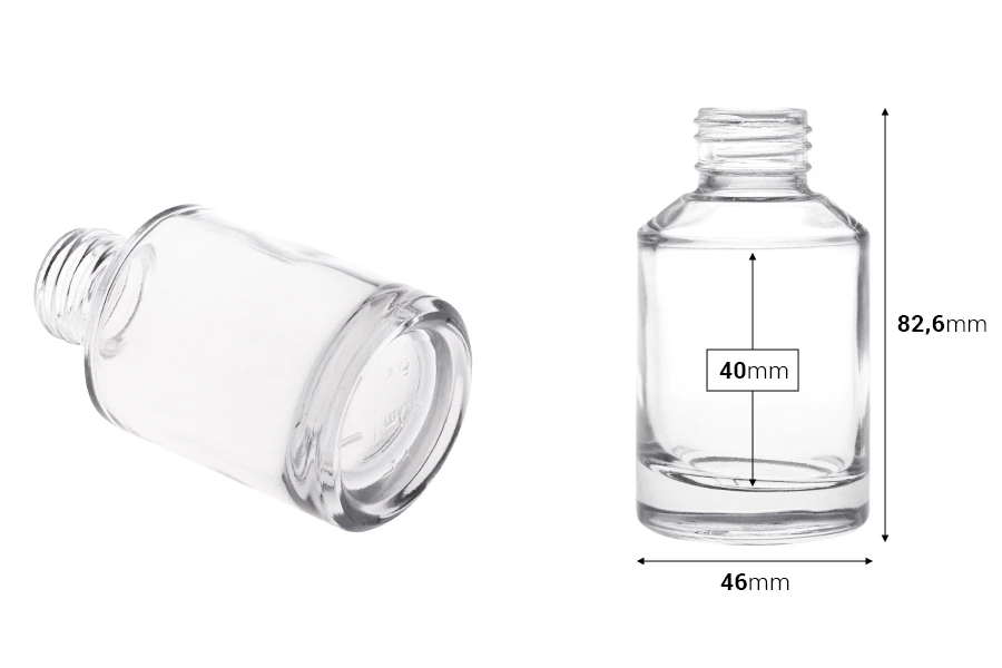 50ml short cylindrical glass bottle 50ml short cylindrical glass bottle