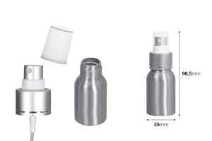 Bouteille en aluminium de 30 ml avec spray et bouchon plastique - 10 pcs-2