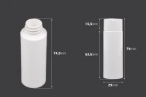 Flacone bianco interno di ricambio con tappo bianco per codice 1016-4-15