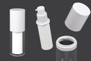 15-ml-Airless-Nachfüllflasche aus Kunststoff für Creme mit äußerem Acrylgehäuse-1