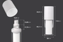 Flacon rechargeable airless en plastique de 15 ml pour crème avec étui extérieur en acrylique Flacon rechargeable airless en plastique de 15 ml pour crème avec étui extérieur en acrylique