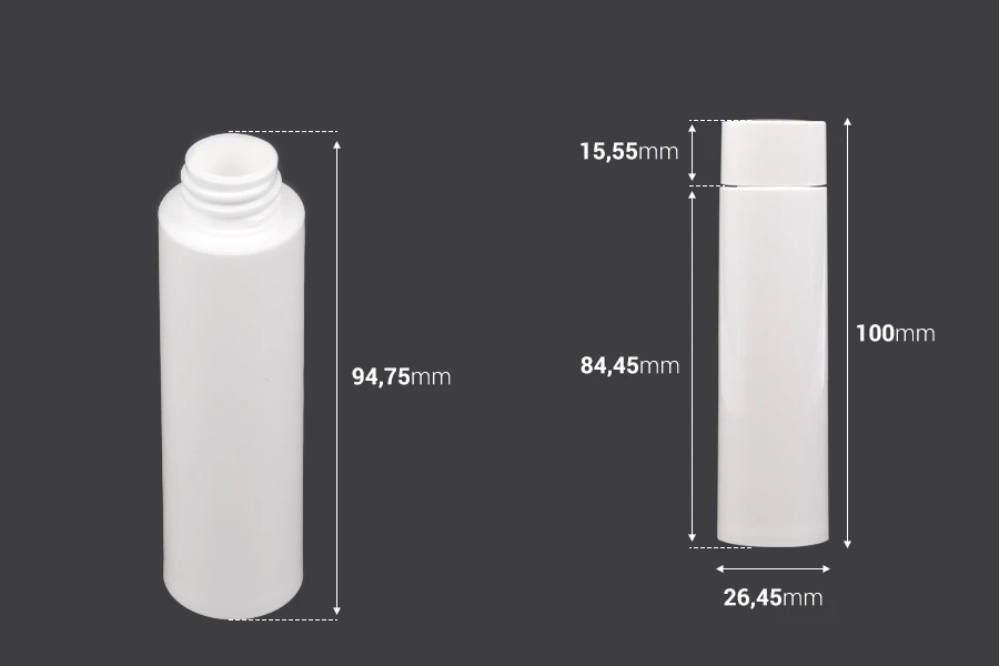 Flacone bianco interno di ricambio con tappo bianco per codice 1016-4-30
