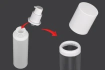 Flacone bianco interno di ricambio con tappo bianco per codice 1016-4-30