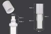Flacone ricaricabile airless in plastica da 30 ml per crema con custodia esterna in acrilico Flacone ricaricabile airless in plastica da 30 ml per crema con custodia esterna in acrilico