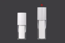 Flacone ricaricabile airless in plastica da 30 ml per crema con custodia esterna in acrilico Flacone ricaricabile airless in plastica da 30 ml per crema con custodia esterna in acrilico