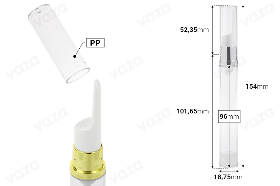 Μπουκαλάκι Airless 15 ml για serum διάφανο με καπάκι Μπουκαλάκι Airless 15 ml για serum διάφανο με καπάκι-εικόνα_διαστάσεις