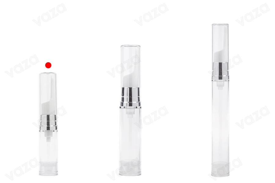 Transparent 5ml airless bottle with cap for serums and creams.-image_group