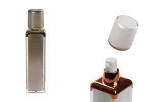 Bottilietta di lusso in acrilico airless da 50 ml con pompetta per creme e tappo.-1