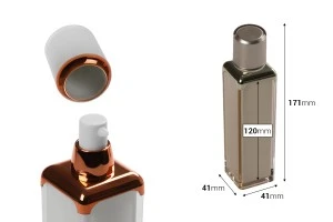 Bottilietta di lusso in acrilico airless da 50 ml con pompetta per creme e tappo.-2